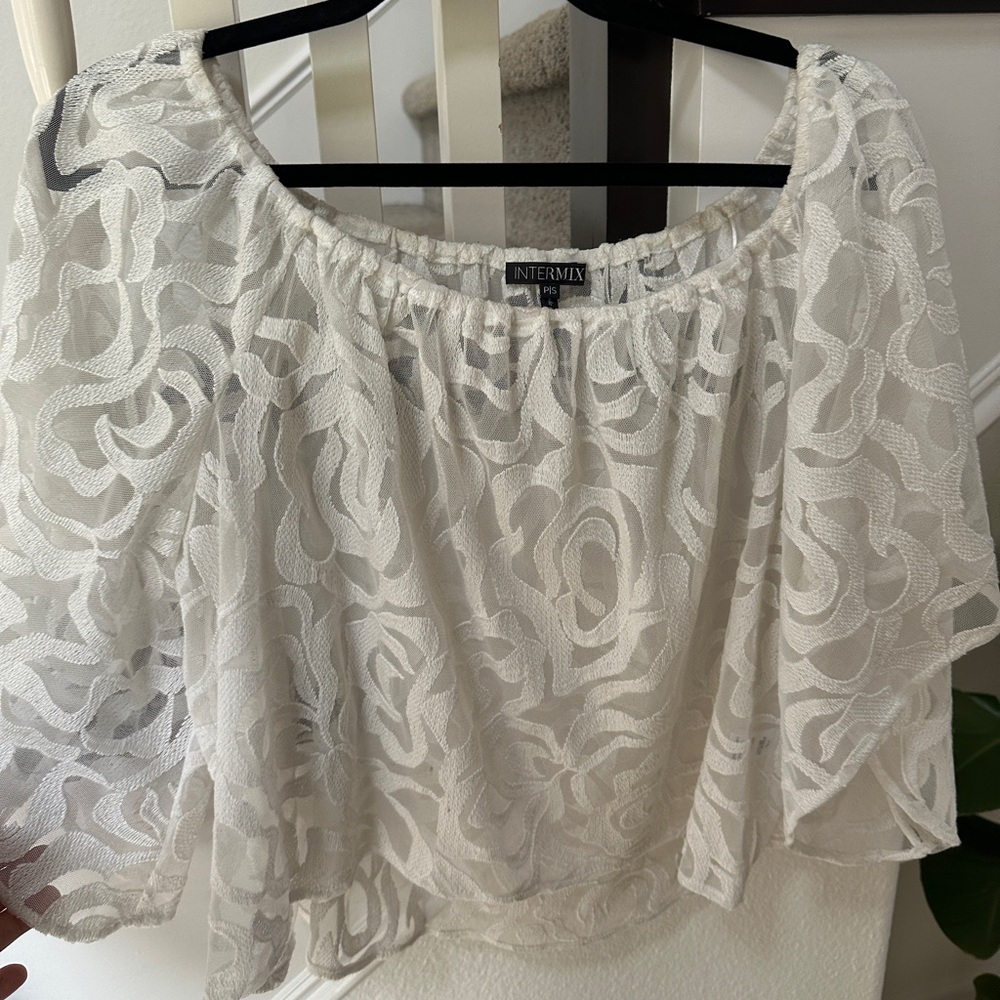 Intermix White Lace Women's Top